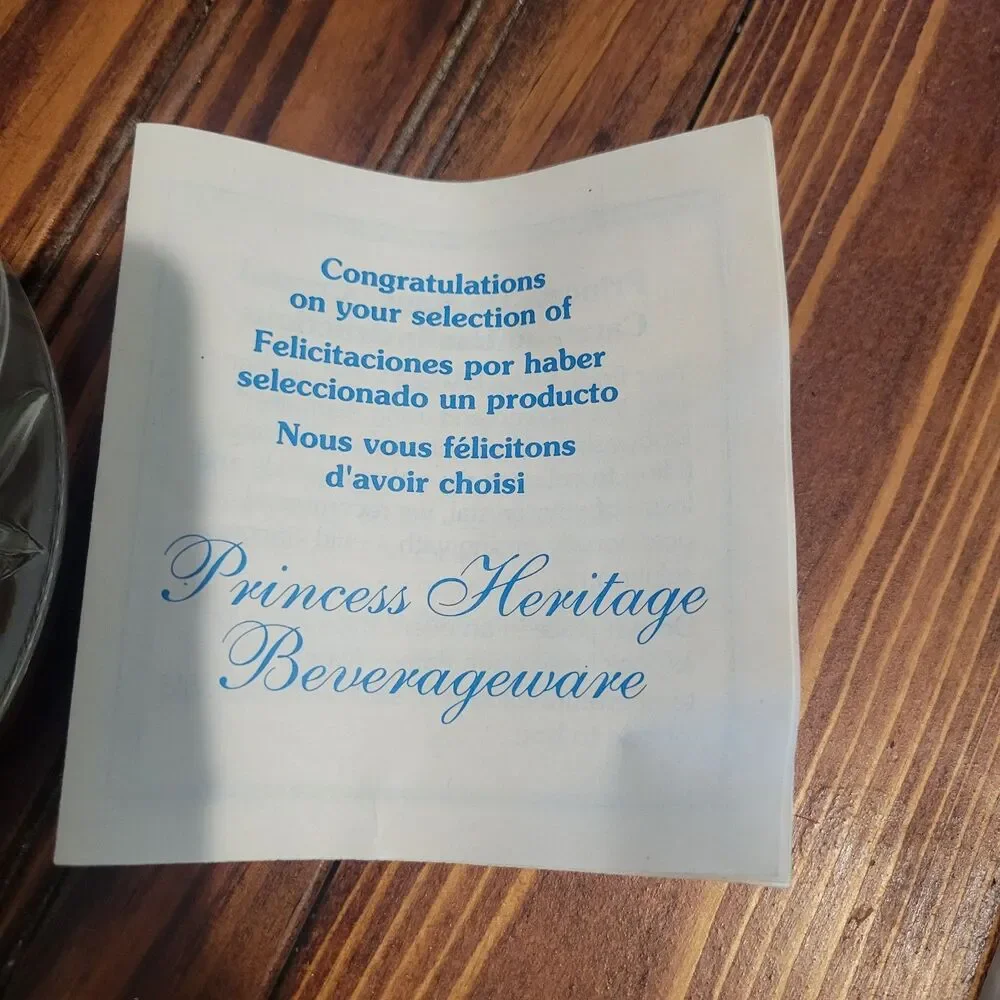 Vtg Princess House #522 Crystal Ice Bucket with Tongs in Box 5.5